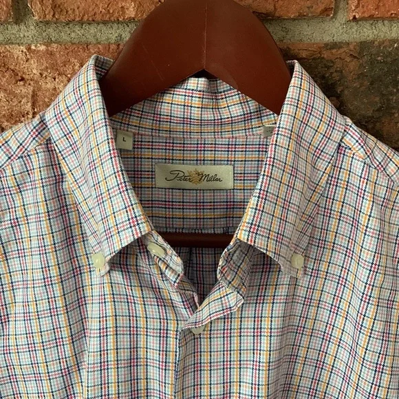 Peter Millar Men's Multicolor Plaid Shirt - Picture 4 of 10